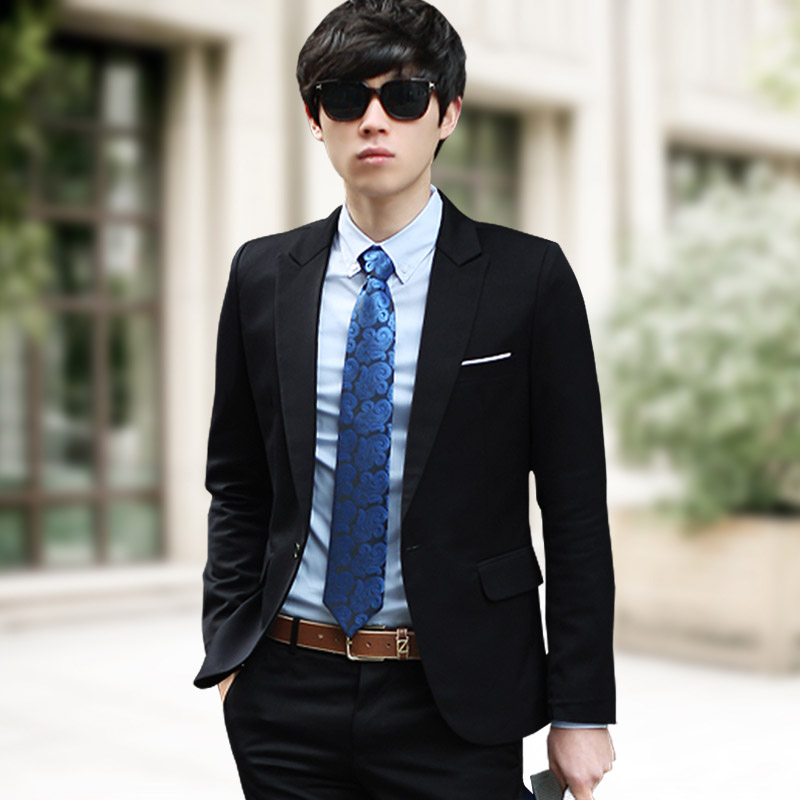 男士西服男修身休闲小西装男韩版潮时尚男装外套